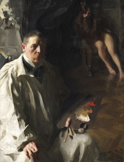 Self-portrait, 1896. Creator: Anders Leonard Zorn.