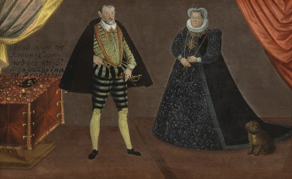 Portrait of a Princely couple, most probably John Frederick, Duke of Pomerania and his wife...,1590s Creator: Anon.