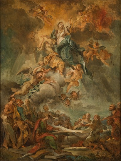 The Assumption of the Virgin, early-mid 18th century. Creator: Carlo Innocenzo Carlone.