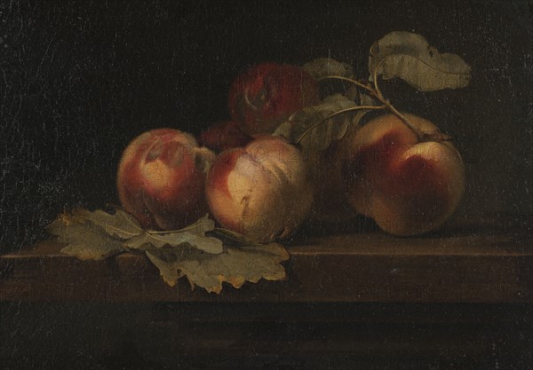 Still Life with Peaches, late 18th-early 19th century. Creator: ttributed to Gerard van Spaendonck (1746-1822) .