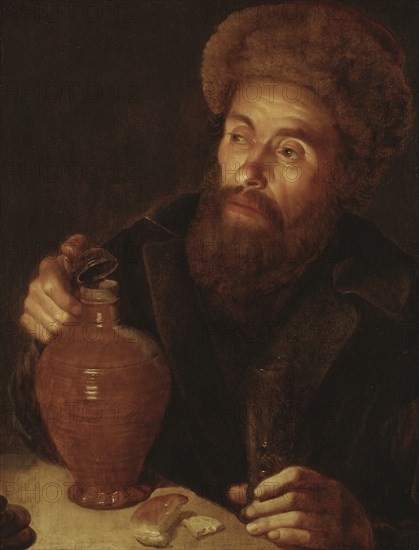 Old Man with a Jug, c17th century. Creator: Willem Willemsz. van der Vliet.