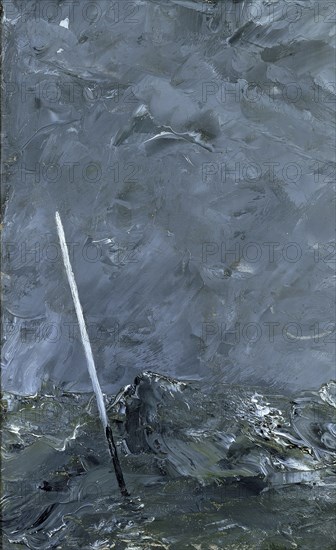 Stormy Sea. Buoy without Top Mark, 1892. Creator: August Strindberg.