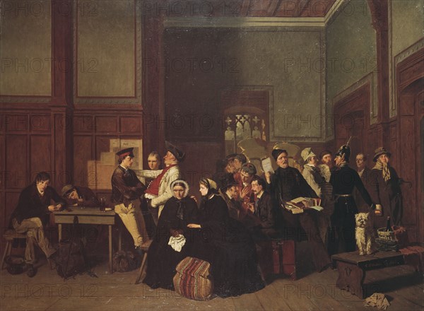 Third-Class Waiting-Room II, 1865. Creator: Carl Henrik Unker.
