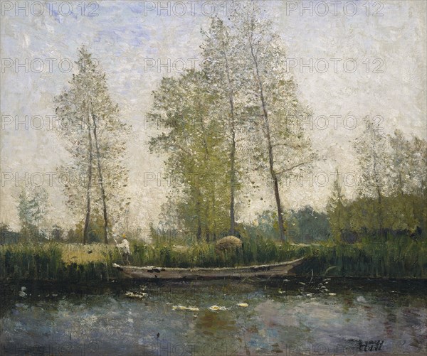 Seine. Motif from St Germain, 1877. Creator: Carl Fredrik Hill.