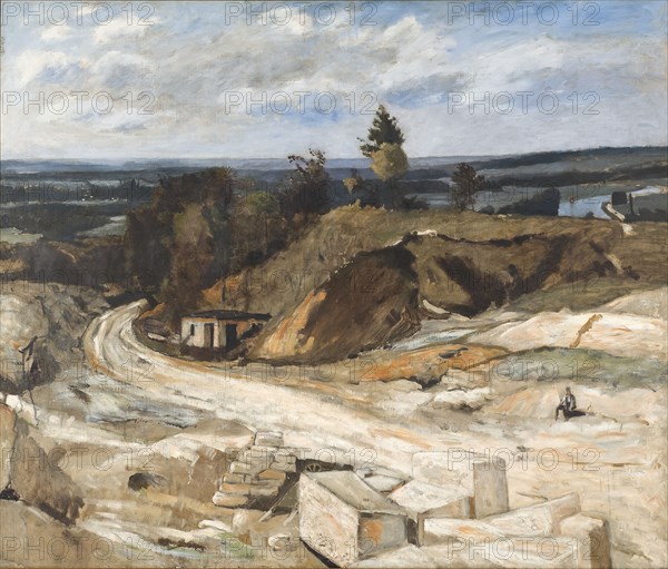 Stonequarry by the River Oise II, 1877. Creator: Carl Fredrik Hill.