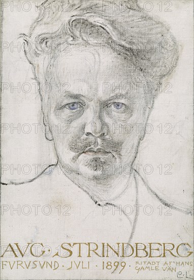 The Author August Strindberg, 1899. Creator: Carl Larsson.