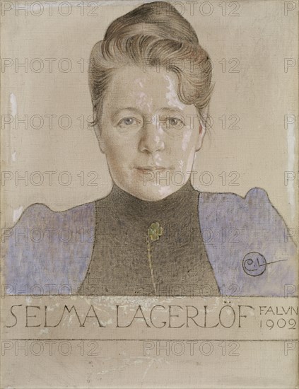 The Author Selma Lagerlöf, 1902. Creator: Carl Larsson.