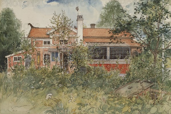 The Cottage. From A Home (26 watercolours). Creator: Carl Larsson.