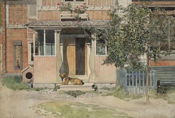 The Veranda. From A Home (26 watercolours). Creator: Carl Larsson.