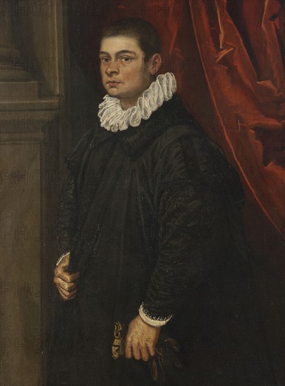 Portrait of a Young Man, possibly G. Pesaro, c17th century. Creator: Domenico Tintoretto.