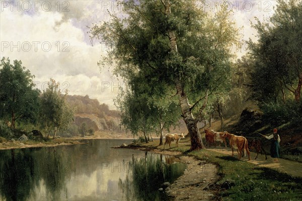 Summer Landscape, 1873. Creator: Johan Edvard Bergh.