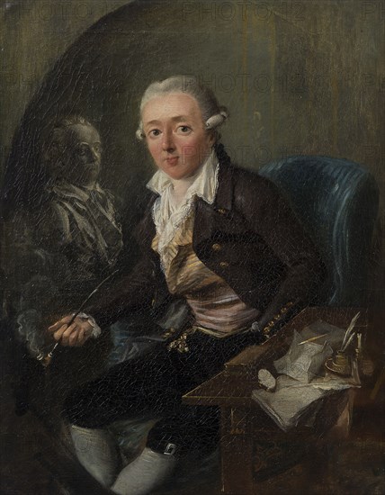 Portrait of a Gentleman, c18th century. Creator: Elias Martin.