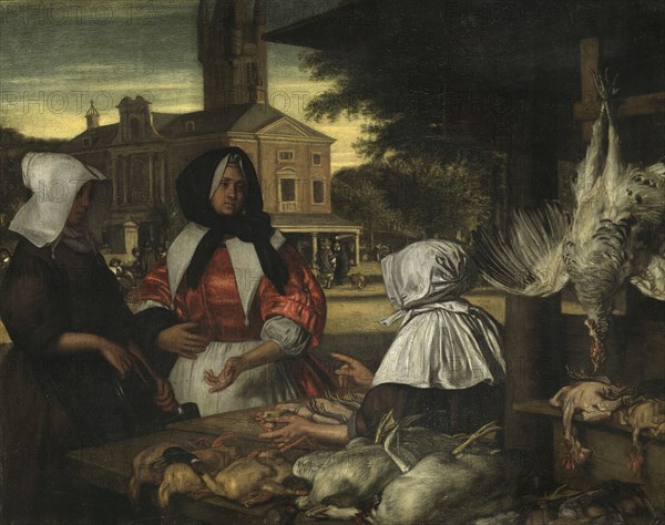 The Birdmarket, Amsterdam, mid-late 17th century. Creator: Emanuel de Witte.