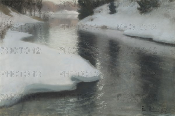 Spring Thaw, 1887. Creator: Frits Thaulow.