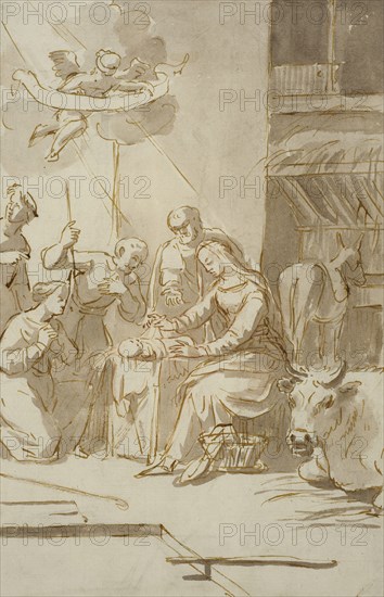 The Adoration of the Shepherds. Creator: Gerard van Houten.