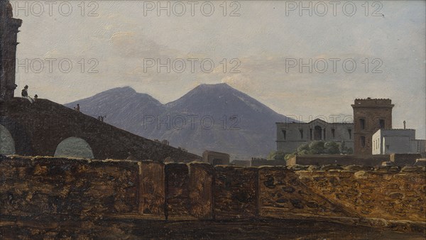 Vesuvius Seen from St January Bridge, Naples. Creator: Gustaf Soderberg.