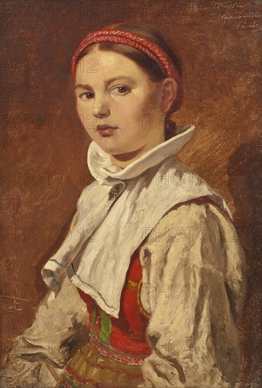 Såsser Kerstin Andersdotter, Dalecarlia, 1858. Creator: Johan Fredrik Hockert.