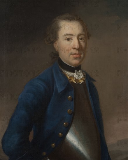 Unknown man (called Lieutenant Colonel Salomon Schützer), 1750. Creator: Johan Henrik Scheffel.