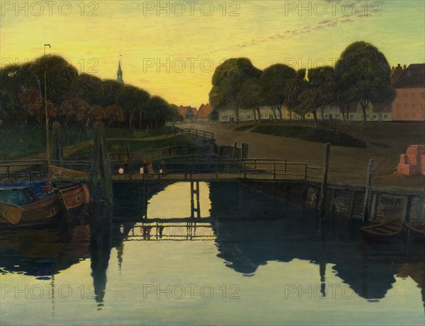 Summer night at Tönning, 1893. Creator: Johan Rohde.