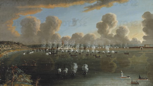 The Battle of Fredrikshamn on 15 May 1790, 1792. Creator: Johan Tietrich Schoultz.