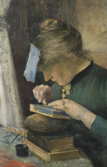 The Artist's Fiancée, 1885. Creator: Karl Nordström.