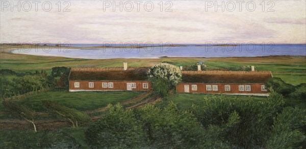 The Neighbouring Farm Houses, 1894. Creator: Karl Nordström.