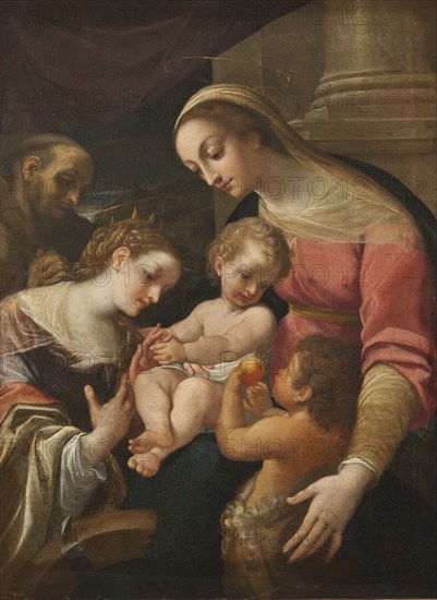 The Mystic Marriage of St Catherine. Creator: Lodovico Carracci.