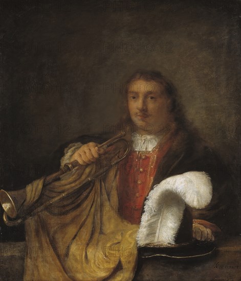 Trumpeter. Creator: Manner of Rembrandt  (1606-1669)    .