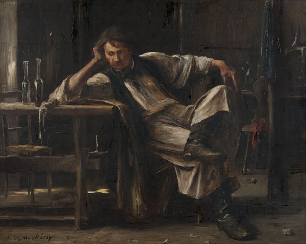 Self-contempt, late 19th century. Creator: Mihaly Munkacsy.