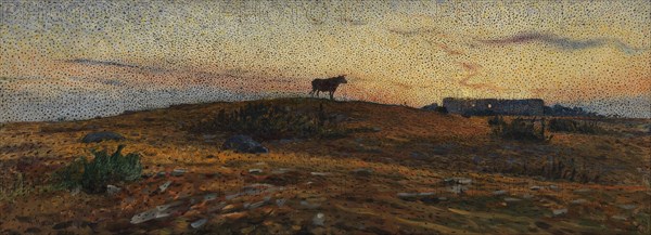 Öland Heath at Sunset, 1903. Creator: Nils Kreuger.