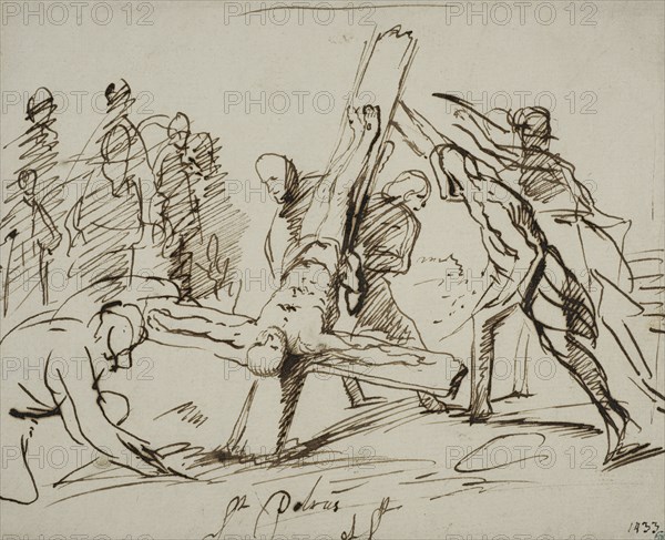 Crucifixion of St. Peter. Creator: Philip Koninck.