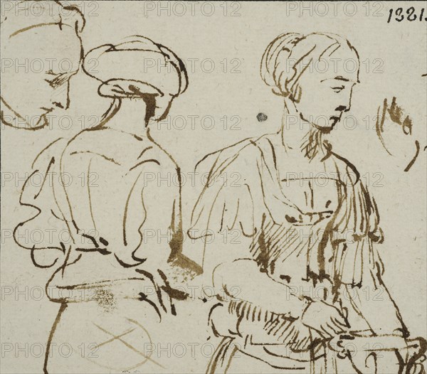 Two studies of one woman. Creator: Rembrandt Harmensz van Rijn.