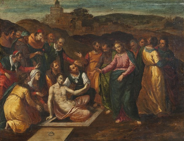 The Raising of Lazarus, 17th century. Creator: Scarsellino.