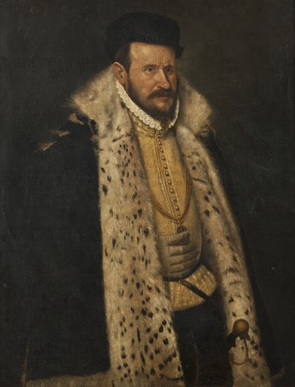 Portrait of a Man in a Furlined Coat, c16th century. Creator: School of Giovanni Battista Moroni.