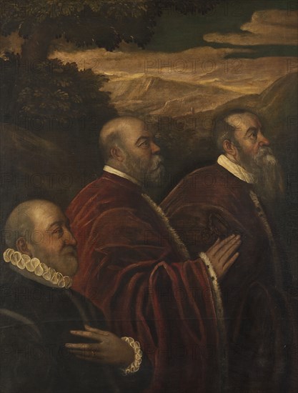 Three Venetian Counsellors, 16th century. Creator: Circle of Jacopo Tintoretto.