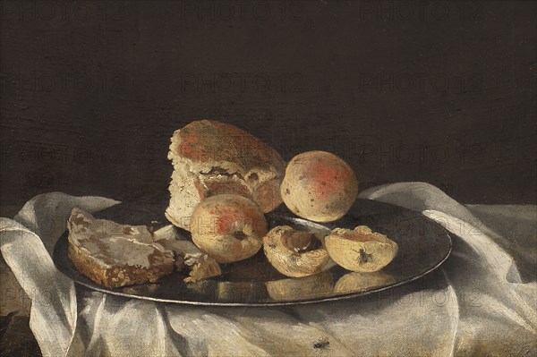 Still Life with Fruit and Bread, c17th century. Creator: Unknown.