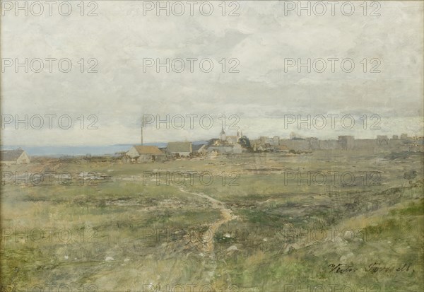 View towards Visby ring wall. Creator: Victor Forssell.