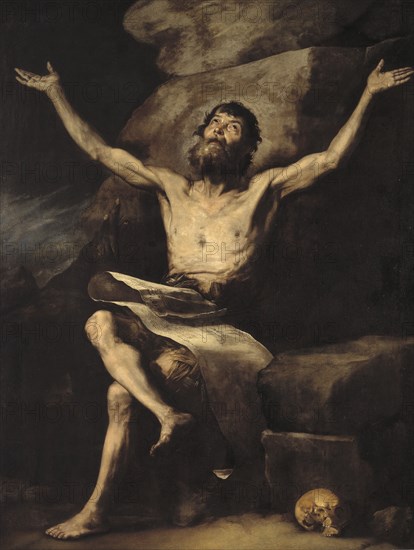 St Paul the Hermit, 1644. Creator: Workshop of Jusepe de Ribera.