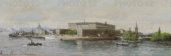 View of the Royal Palace, Stockholm, c1900s. Creator: Anna Palm de Rosa.