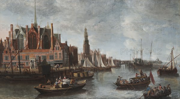 View of Nieuwe Kerk in Amsterdam, c17th century. Creator: Anthonie Beerstraaten.