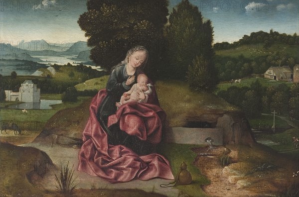 Virgin and Child Resting during the Flight into Egypt, c1500s. Creator: Joachim Patinir.