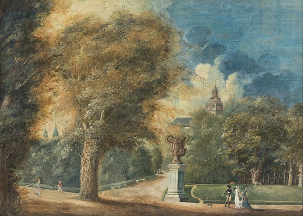View of Kungstradgarden in Stockholm, 1805. Creator: Axel Fredrik Cederholm.