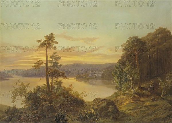 View of Ulriksdal, 1868. Creator: Charles XV, King of Sweden.