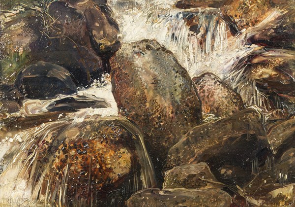 Waterfall Study, Eggedal, late 19th century. Creator: Ernst Josephson.