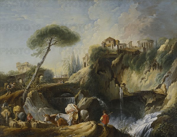 View of Tivoli with the Temple of Vesta, mid 18th century. Creator: Francois Boucher.