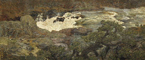 Waterfall, Porjus, 1915. Creator: Helmer Osslund.
