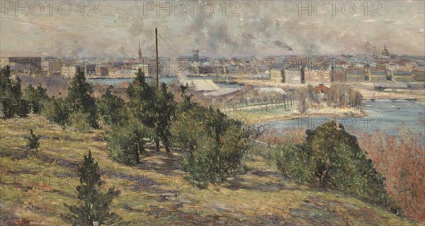 View of Stockholm from Skansen, 1889. Creator: Karl Nordström.