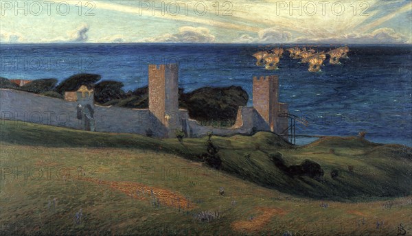 Vision. Scene from Visby, 1894. Creator: Sven Richard Bergh.