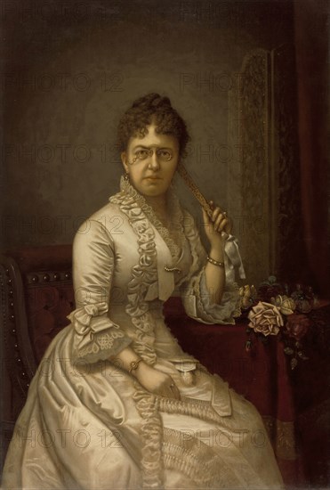 Portrait of Mrs. Guilford Wiley Wells, c1886. Creator: Albert Jenks.