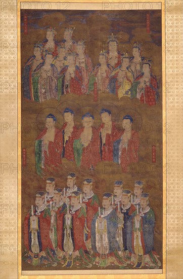 Celestial Buddhas and Deities of the Northern, Western, and Central Dipper Constell..., c1450-c1550. Creator: Anon.